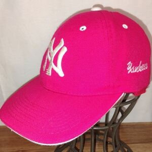 New York Yankees Embroidered Logo Red White Baseball Adjustable Cap